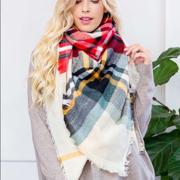AUTUMN AIR BLANKET SCARF-MULTI - Picture 5 of 5
